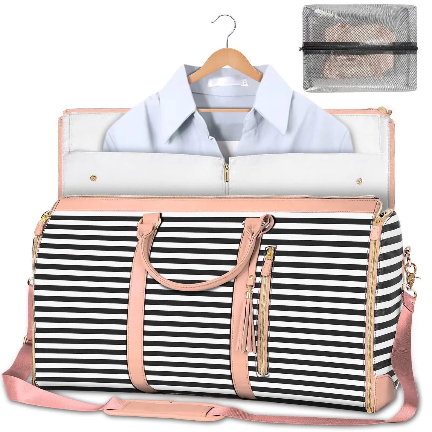 Large Capacity Travel Duffle Bag Women's Handbag Folding Suit Bag Waterproof Clothes Totes - Vincent