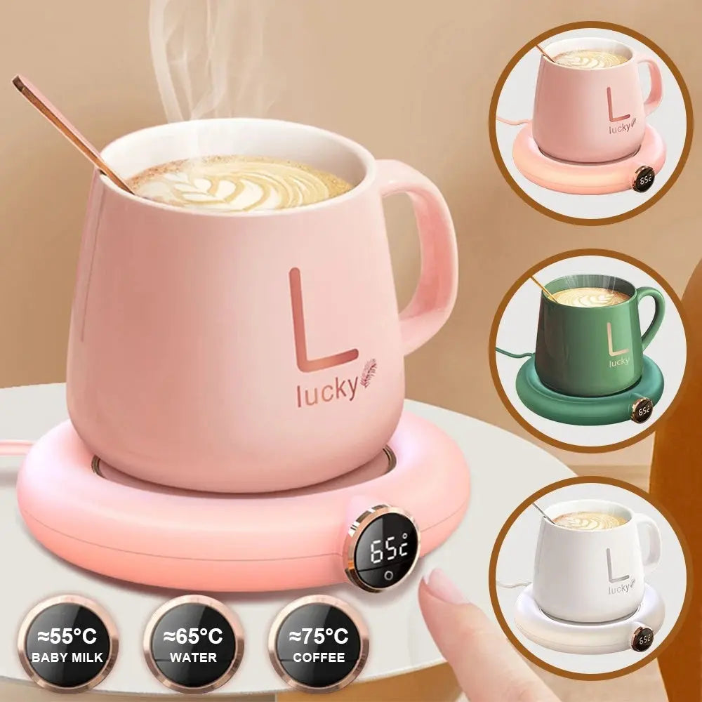Cup Warmer Pad USB Charge Home Office 3 Temperatures Adjustable Heat Plate LED Display Electric Heater Mug Pad Winter Kitchen Gadgets Vincent