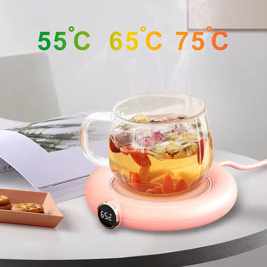 Cup Warmer Pad USB Charge Home Office 3 Temperatures Adjustable Heat Plate LED Display Electric Heater Mug Pad Winter Kitchen Gadgets Vincent