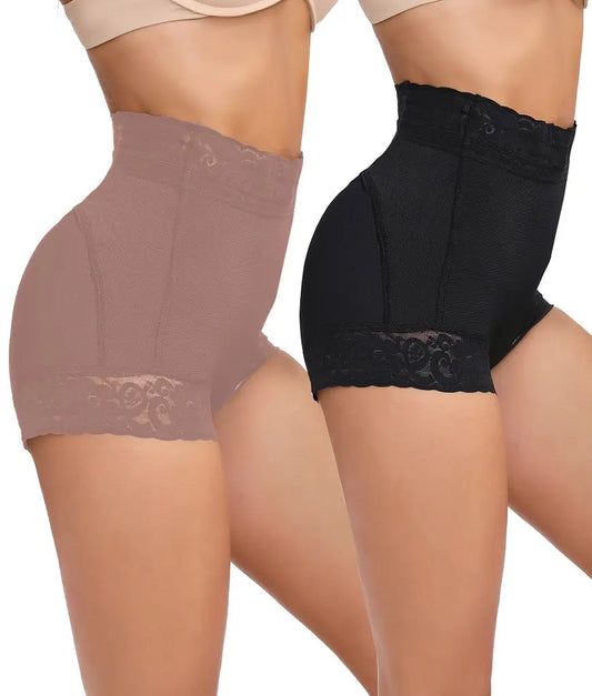 2 Pack Tummy Control Underwear For Women High Waisted Butt Lifting Panties Lace Breathable Comfortable Briefs Vincent