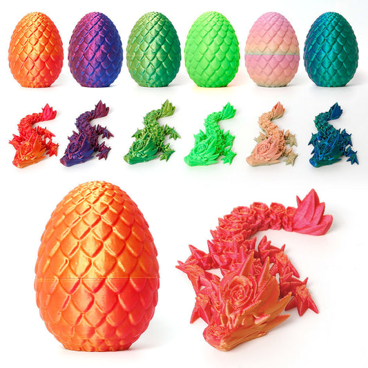 3D Printed Dragon Egg Dragon Ornament.9.8cm(3.8in)*4.5cm(1.7in),Gift Dragon Egg Set, Creative Tide Play, Window Decoration Props,For Home Living Room Office Decor, Fun and Relaxing Decompression Toy